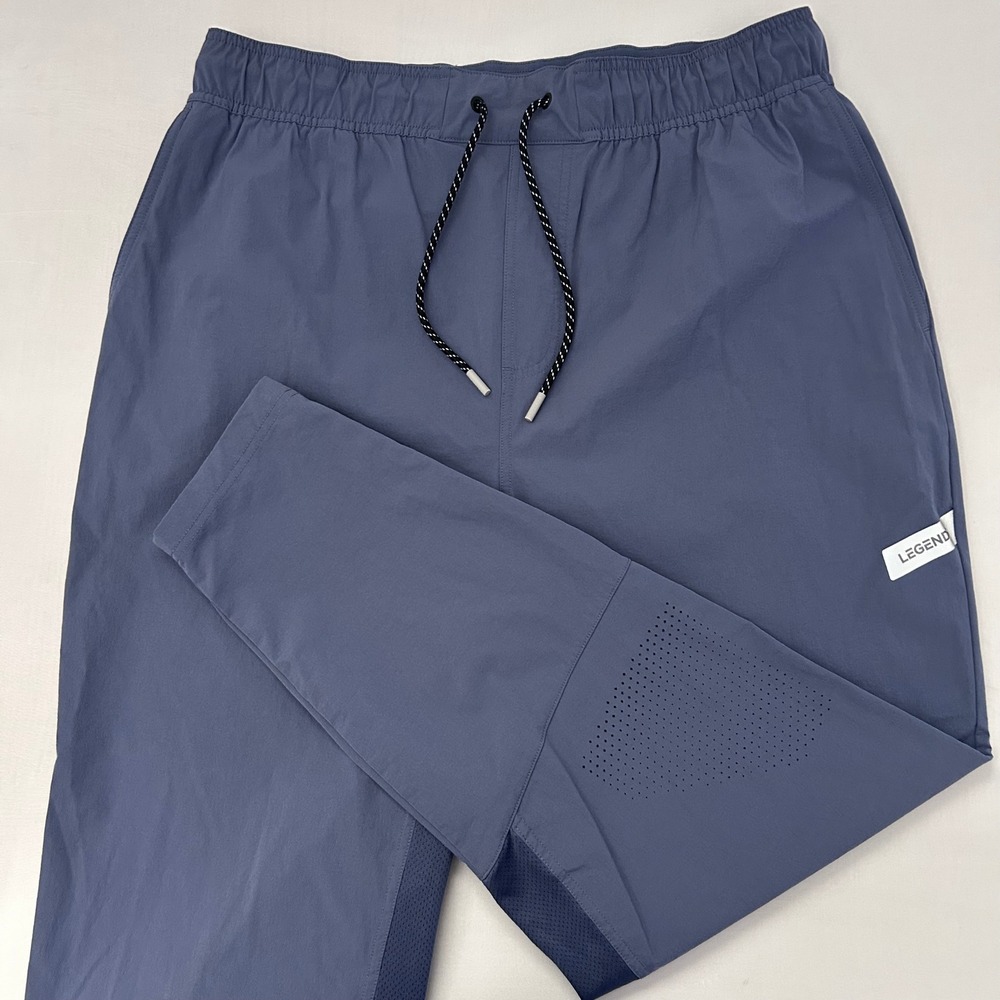 Legends Carson Pants Men XL Blue Jogger Lightweight Tapered Elastic Waist Vented